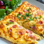 Herzhafter Ofenpfannkuchen mit Schinken und Käse First Image First Image