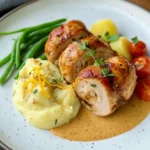 Hähnchen Rouladen mit Kartoffel-Zitronen-Püree First Image First Image