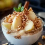 Würziger Bratapfel Crumble mit Cremiger Zimtsoße First Image First Image